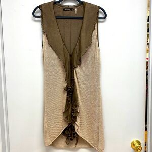 Nic + Zoe Silk Lined Sleeveless Cardigan